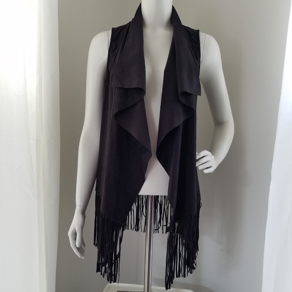 Decree Jackets & Blazers - Decree faux suede fringed vest